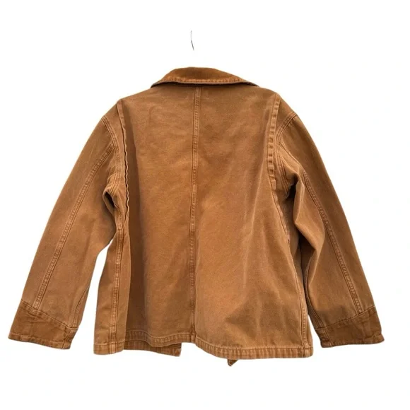 Rolla's Women's Denim Corduroy Barn Jacket in Washed Cocoa Size Medium (10) - Picture 6 of 11